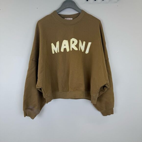 Marni Brown Logo Sweatshirt - Picture 6 of 11